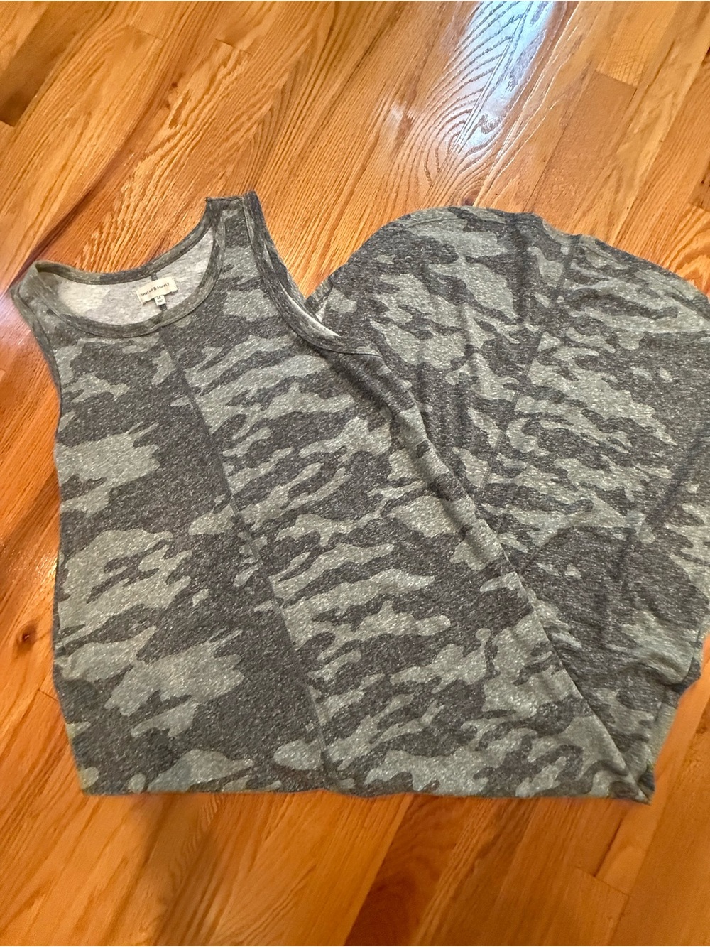 Thread & Supply Sleeveless Camo Maxi Dress - Gray & Cream